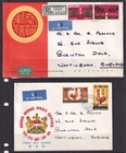 Hong Kong FDC 1968 Monkey & 1969 Rooster Two Air Mails both Send to UK, One Regi