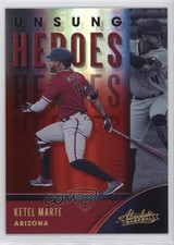 2021 Panini Absolute Unsung Heroes Spectrum Red 11/99 Ketel Marte #UH-10 0q3