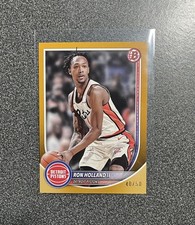 2025/26 Bowman Ron Holland II True Gold Parallel /50 Detroit Pistons #160
