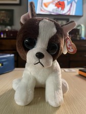 Ty Beanie Babies “Portia” Boston Terrier Plush w/ Tag – Blue Eyes – 6”