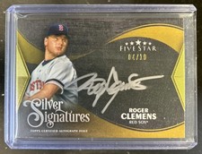 2024 Topps Five Star Roger Clemens Silver Signature Auto Gold #/10 Red Sox
