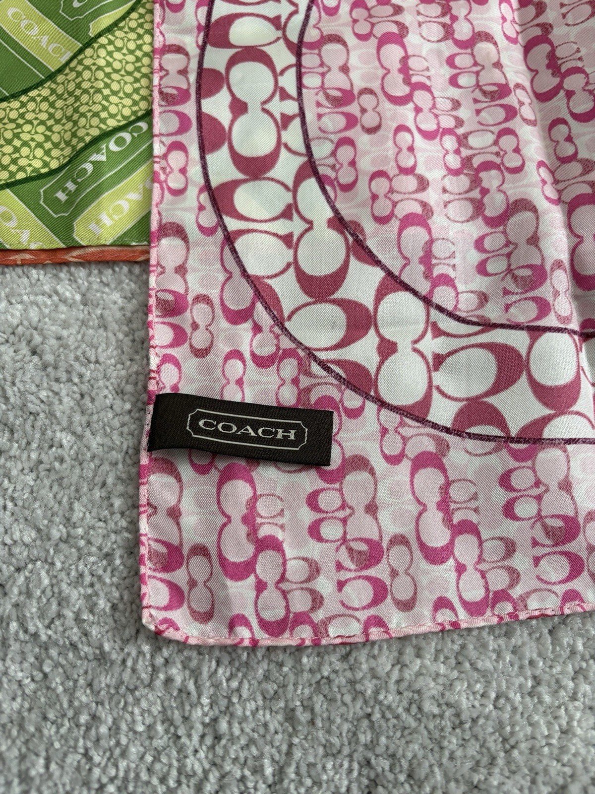 Coach Multicolor Patchwork Silk Scarf Signature P… - image 4