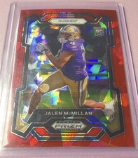 2024 Panini Prizm Draft Picks - Jalen McMillan #133 Red Ice Prizm (RC)