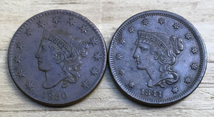 Large Cents:  1841 AU Details and 1830 VF++ Details (READ)