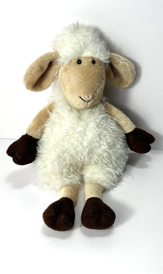 JELLYCAT BASHFUL LAMB PLUSH MEDIUM 12'' CREAM WHITE BROWN FEET RETIRED