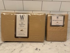 NEW WAMSUTTA 300 EGYPTIAN SATEEN - 2 KING PILLOWCASES/1 CAL KING FITTED SHEET!