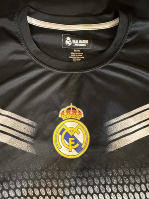 Real Madrid Mens Black / Soccer Jersey Size L Official Merchandise