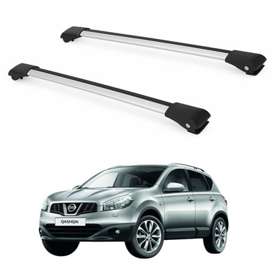 Lockable Roof Rack Cross Bars for Nissan Qashqai J10 2006 2013 Silver 2Pcs