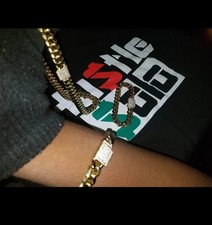 Men's 14K Gold Plated Miami Cuban Link Chain gold plated stainless steel