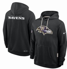 NWT Men s Nike Baltimore Ravens Sideline Standard Issue Hoodie XL Black Dri Fit