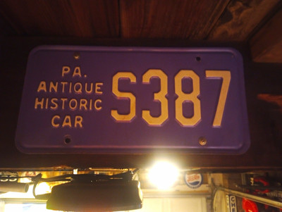 Pennsylvania PA Antique Historic Car License Plate S387 Antique Historic Plate