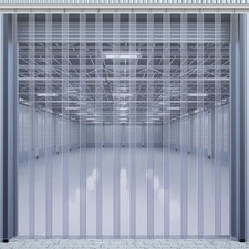 96 X 96 Inch PVC Strip Door Curtain Kit, Heavy Duty Waterproof Clear Door Curtai