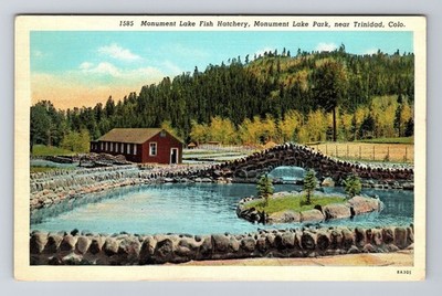 Trinidad CO-Colorado, Monument Lake Fish Hatchery, Vintage Postcard