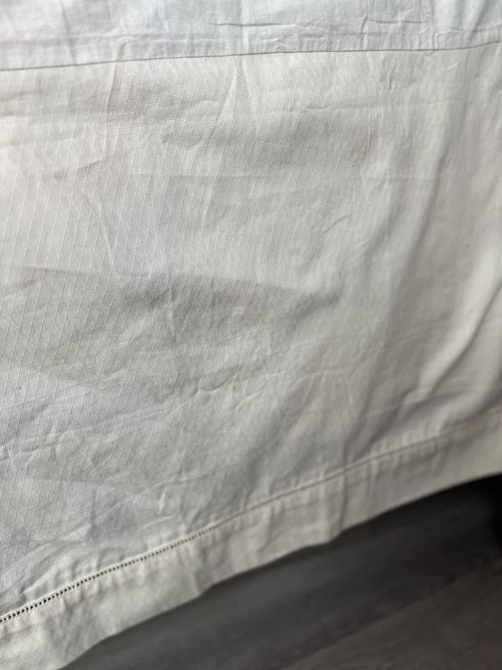 "Falda de cama Ralph Lauren WHITEHALL TONAL dobladillo crema marfil REINA 18"" caída" Foto 4 de 4