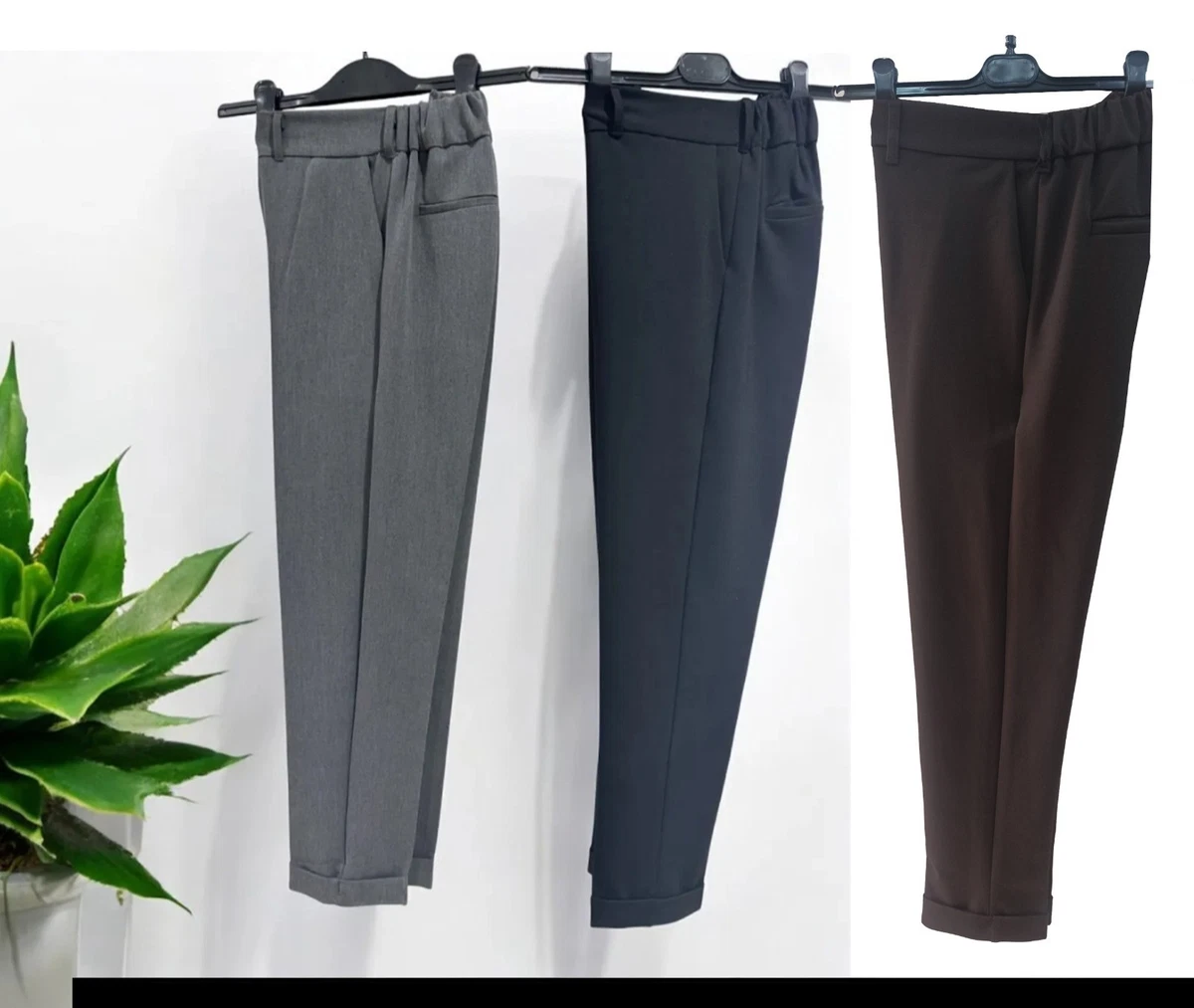 Pantaloni Uomo Eleganti Elasticizzati Con Culisse Elastico In Vita - Foto 6