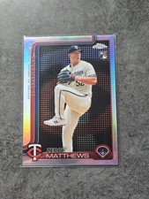 2025 Topps Chrome Zebby Matthews Lightboard Logo Variation Refractor Rookie RC