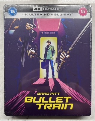 *NEW* BULLET TRAIN - 4KUHD BLU-RAY STEELBOOK, UK EXCLUSIVE, REGION FREE, 2022)