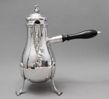 Schokoladenkanne (Tripode), 13-lötiges Silber, ca. 1750, Straßburg, IMLIN