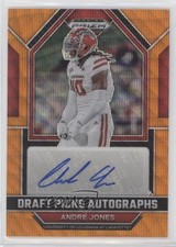 2023 Panini Prizm Draft Picks Orange Wave 56/75 Andre Jones #DPA-ANJ Auto 15t1