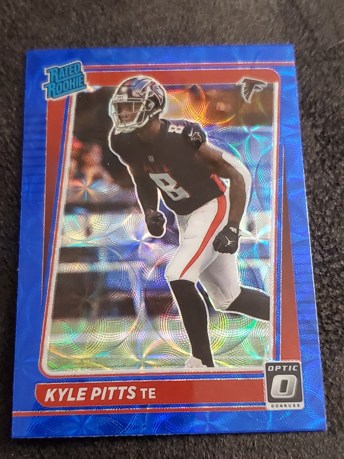 2021 Panini Donruss Optic Blue Scope Prizm Kyle Pitts #211 RC Rookie Falcons