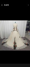 Size 2 Off white vintage flower wedding dress