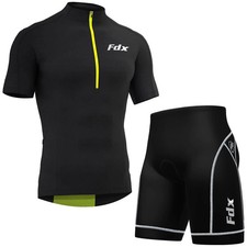 Herren Fahrradset Fahrradbekleidung Kurzarmtrikot 5D gepolstert Radshorts Set