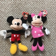 Just Play Disney Mickey  Minnie Mouse Small Plush Stuffed Animal Toy Set Pair