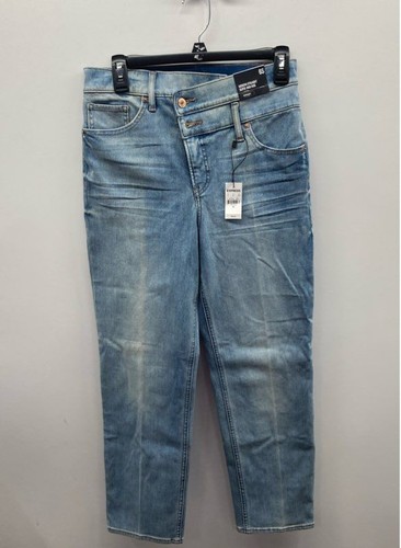 Express Women Blue Faux Straight Leg Modern Jeans Sz 6 NWT