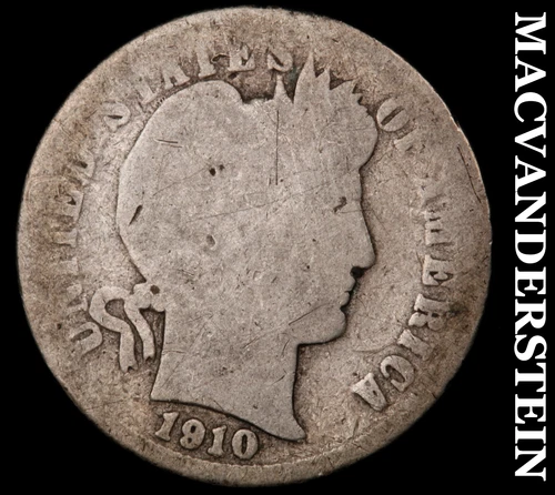 1910 Barber Dime- Silver- Scarce Better Date No Reserve #J858