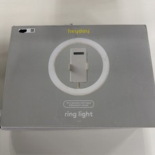 heyday 10" Diameter Ring Light with Tripod Bluetooth Remote - Stone White NIB