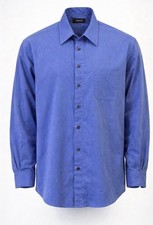Claiborne Blue Cotton Button Down Shirt Men  s Large 16.5 32/33 Classic Fit
