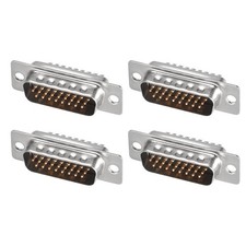 D-sub Connector, Male Plug 26-pin 3-row Port Terminal Solder Type Black 4X