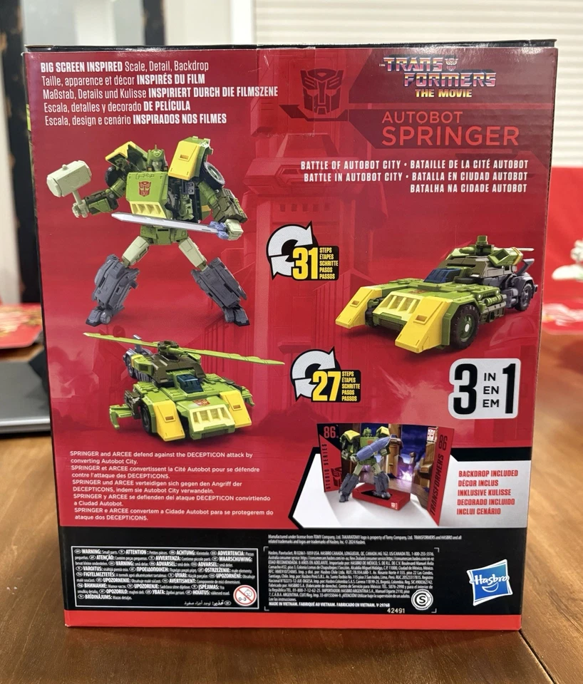 Hasbro Transformers The Movie Studio 86 Series Springer Never Transformed! - Image 3 of 4