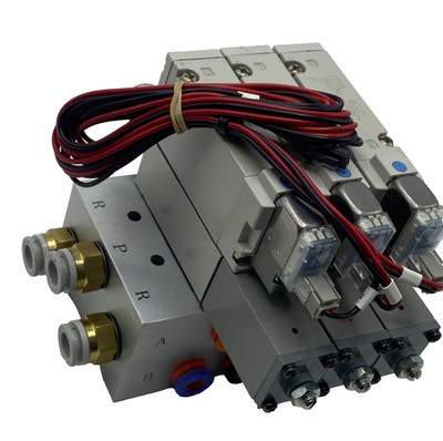 SMC Solenoid Valve Manifold Assy 3 Station - ID Technology 62100 62104 / 62105