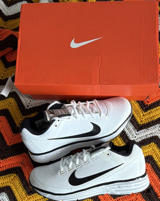 Nike Lunar Clipper Turf '17 SZ 6.5 White/Black Low Sneaker 880262-101 yellowing!