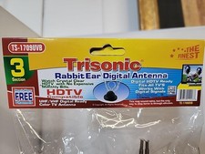 3er-Pack Kaninchenohr TV-Antenne HDTV VHF UHF Digital Koax