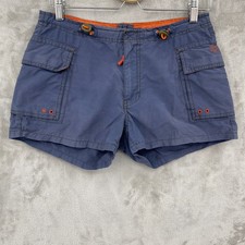 Abercrombie Vintage Women's 2 Mid Rise Blue Utility Cargo Shorts Y2K Gorpcore