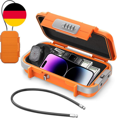 Diyife Lock Tresor Wasserdicht, 4 Stellig Zahlencode Tragbarer Sicherheitsbox Mi