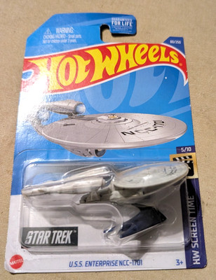 hot wheels 2017 uss enterprise ncc-1701 #80/250 white hw screen time
