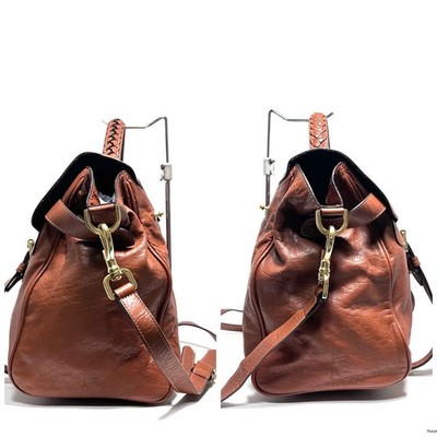 Mulberry Alexa Brown Leather 2way Handbag Shoulder Bag Turn Lock
