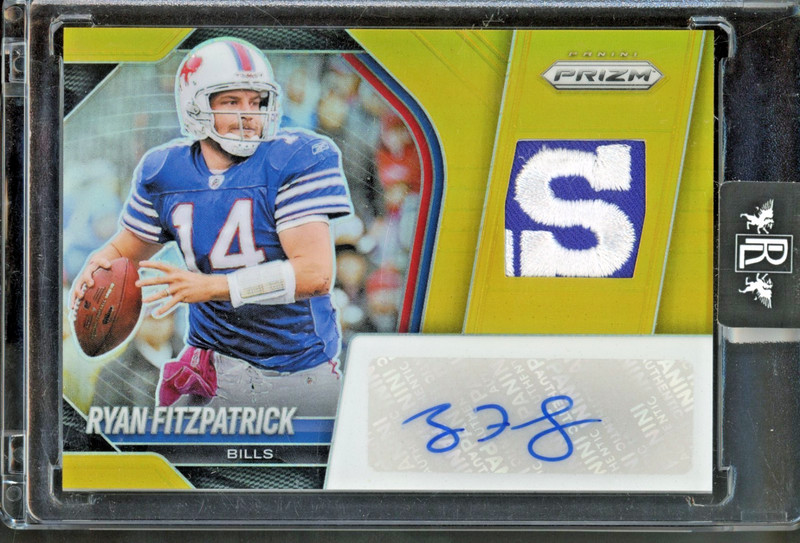 2025 Panini Prizm Ryan Fitzpatrick /10 Gold Patch Auto Bills #PAU-RFK