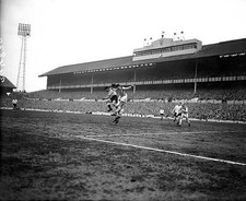 West Bromwich Albions Stan Jones heads ball away from Tottenham Ho- Old Photo