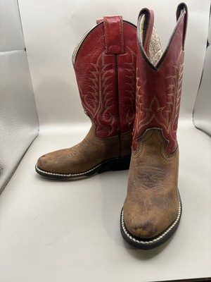 Tony Lama Child Size Boots Unsure Of Size Measures 7  On Ruler