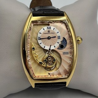 Orologio da polso Constantin Weisz automatico Tonneau tono oro per ricambi/riparazione