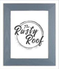 Distressed Everly - Vintage Slate Blue Picture Frame - Solid Wood