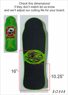 Die Cut Skateboard Grip Tape for Powell Peralta Tony Hawk Series
