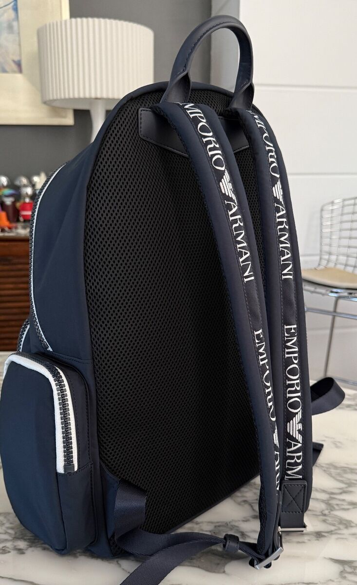 Emporio Armani Backpack No. 31 Navy Blue Nylon New | eBay Emporio Armani Backpack No. 31 Navy Blue Nylon New | eBay
