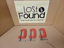 Lot of 3 Stanley 83-152 2" C-clamps 50mm Made In USA
