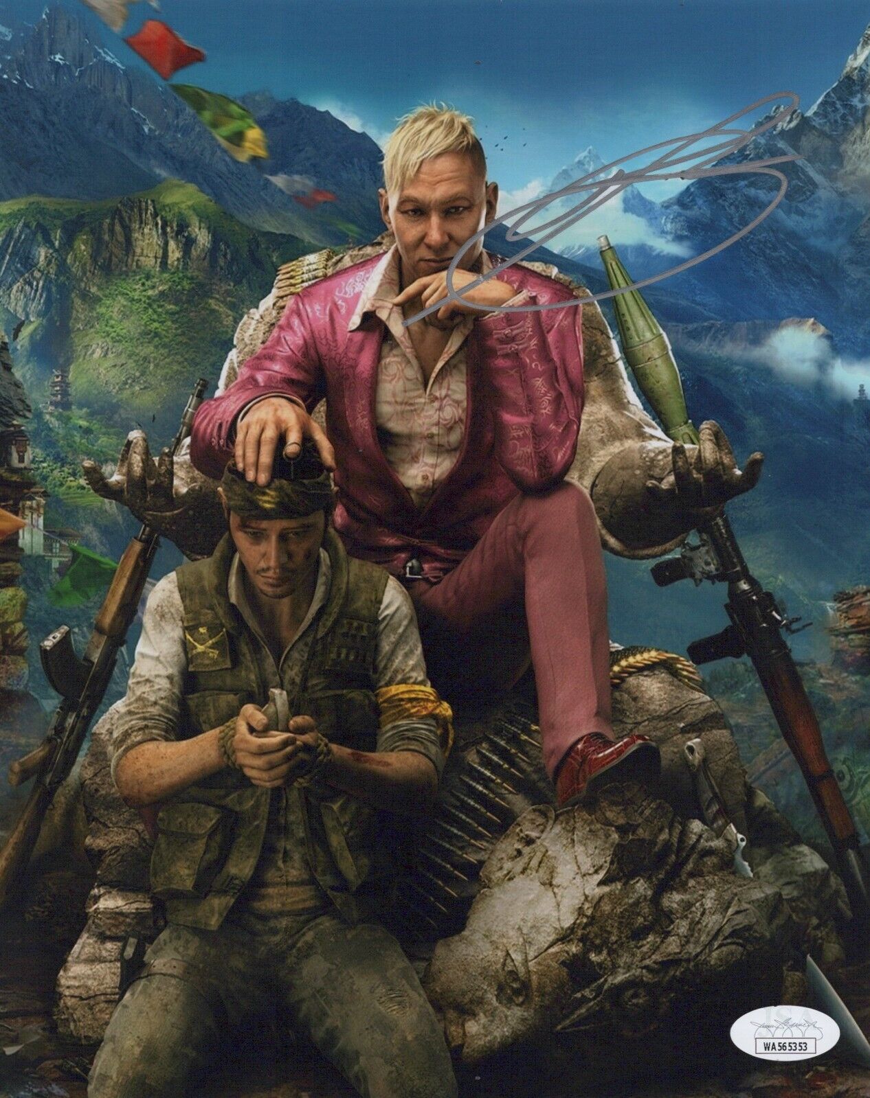 Troy Baker Signed 8x10 Far Cry 4 Pagan Min Authentic Autograph Photo JSA COA