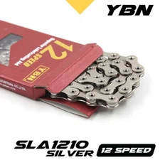 YBN SLA1210 Silver - 12 Speed superior lubricating aid Bike Chain for SRAM 126L